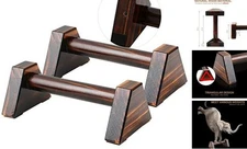  Push-up Stand, 2 PCS Wood Pushup Bars Non-Slip Base Exercise Home CARBIDE WOOD