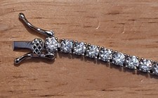 925 Sterling Silver  Vvs Moissanite Tennis Bracelet 7.5 In. Unisex