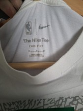 Nike Dri-Fit Boston Celtics White Short Sleeve Men Medium Tee Shirt