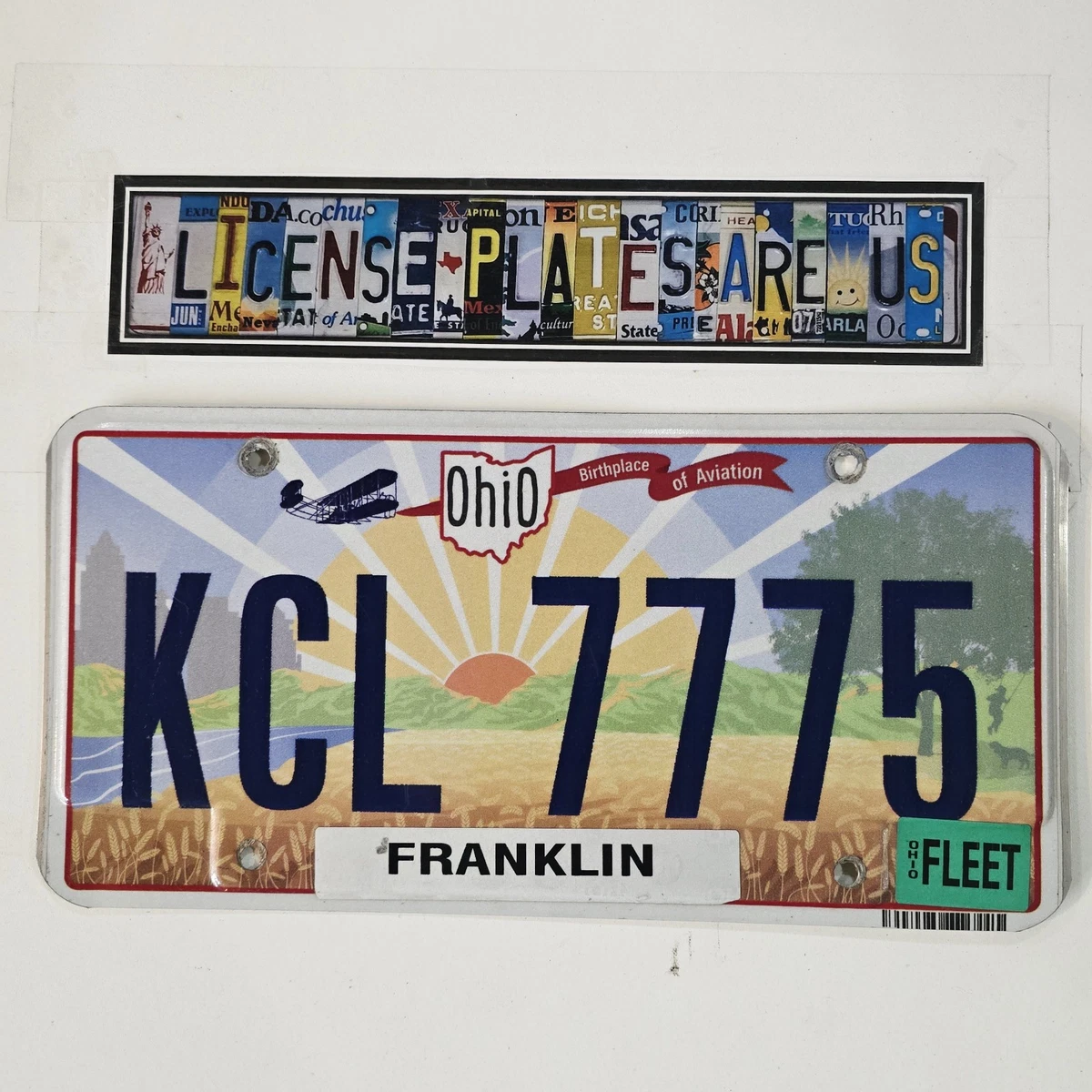 Plaque D'immatriculation Décorative USA – Ohio 1951 – Métal – Vintage