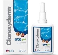 ICF Clorexyderm Oto più 150 ml per Cani e Gatti → Pulizia profonda di Orecchie