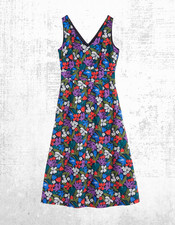 Womens Seasalt Cotton Sleeveless Dress Sky Cotton Seaside Crayon Garden