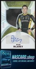 2022 Panini Chronicles Ryan Blaney Crown Royale Silhouette Signatures Red #/15