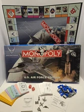 U.S. AIR FORCE EDITION MONOPLY BOARD GAME HASBRO 2003 COMPLETE