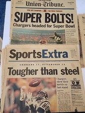 Vintage 1995 Sand Diego Union Tribune Newspapers January 15th 16th San Diego...