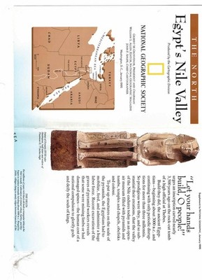 1995-1 January EGYPT'S NILE VALLEY National Geographic Map