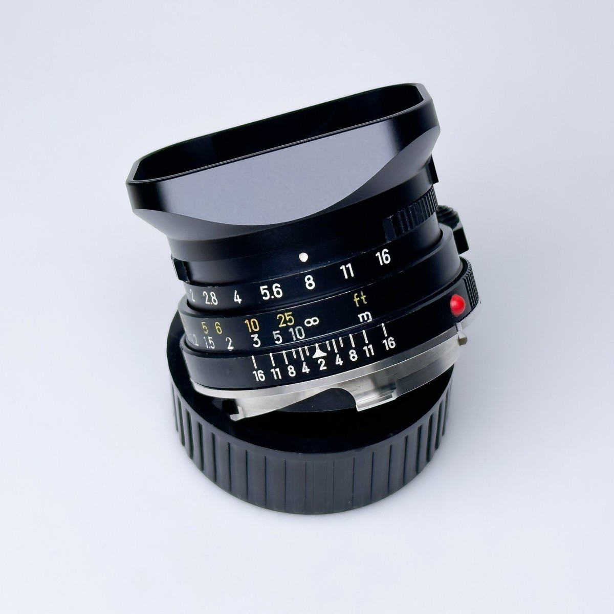 Square Metal CNC Aluminum Alloy Lens Hood For Minolta M-Rokkor