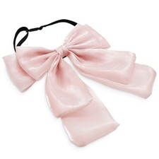 Bow Tie for Women, Pre Tied Solid Color Adjustable Uniform Bowtie Light Pink
