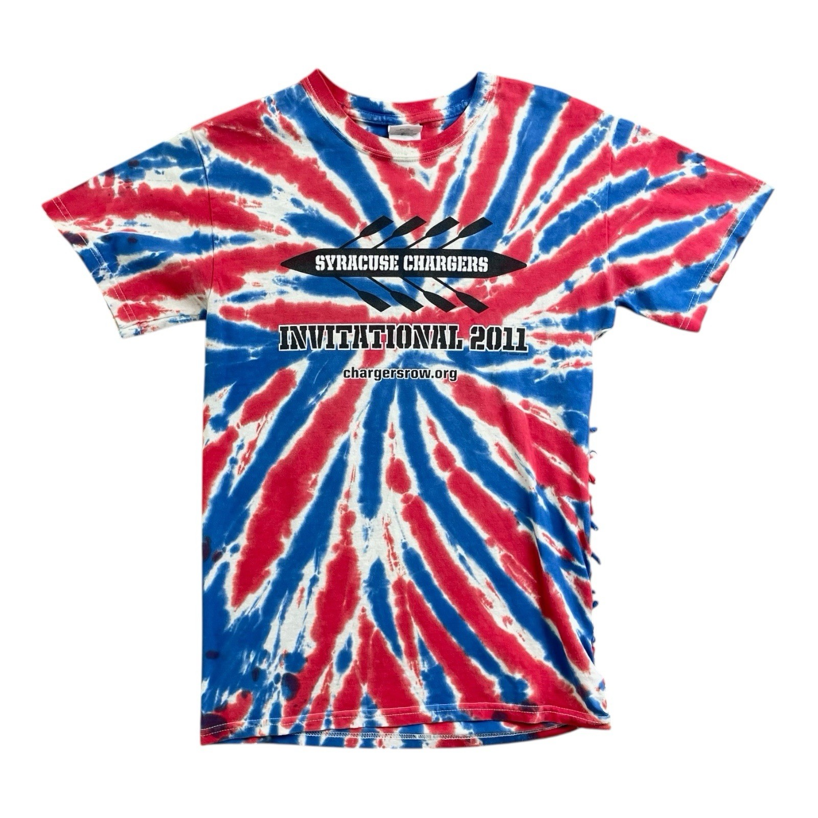 FILA T shirt Syrac Chargers 2011 invitational tie dye double face pesante piccola