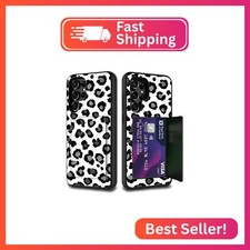 Designed for Galaxy S25 Ultra Card Holder Credit Card Wallets Case,Dual Layer Hy