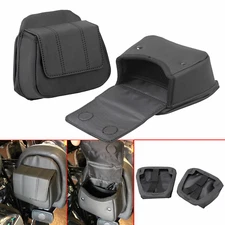 Black Fairing Lower Door Pocket Bag For Harley Touring Tri Glide Ultra FLHTCUTG