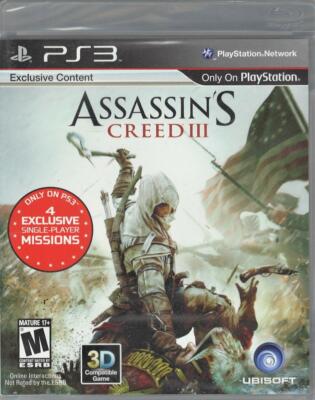 Assassin''s Creed III PS3 (Brand New Factory Sealed US Version) PlayStation 3, P