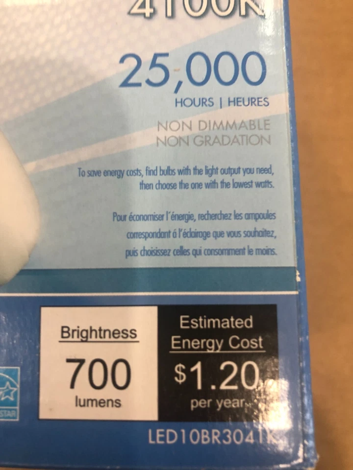 1 - TCP LED10BR3041K - R30 LED 120 Volt, 700 Lumens, 25,000 hours, 4100K, - New - Image 2 of 4