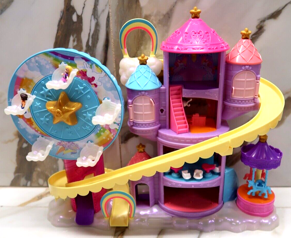 POLLY POCKET AMUSMENT PARK, FERRIS WHEEL, ROLLER COASTER, GAMES PLAYSET