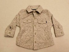 OshKosh B'Gosh Boy's Quilted Sweatshirt Double Front Pockets CH3 Gray Size 6M