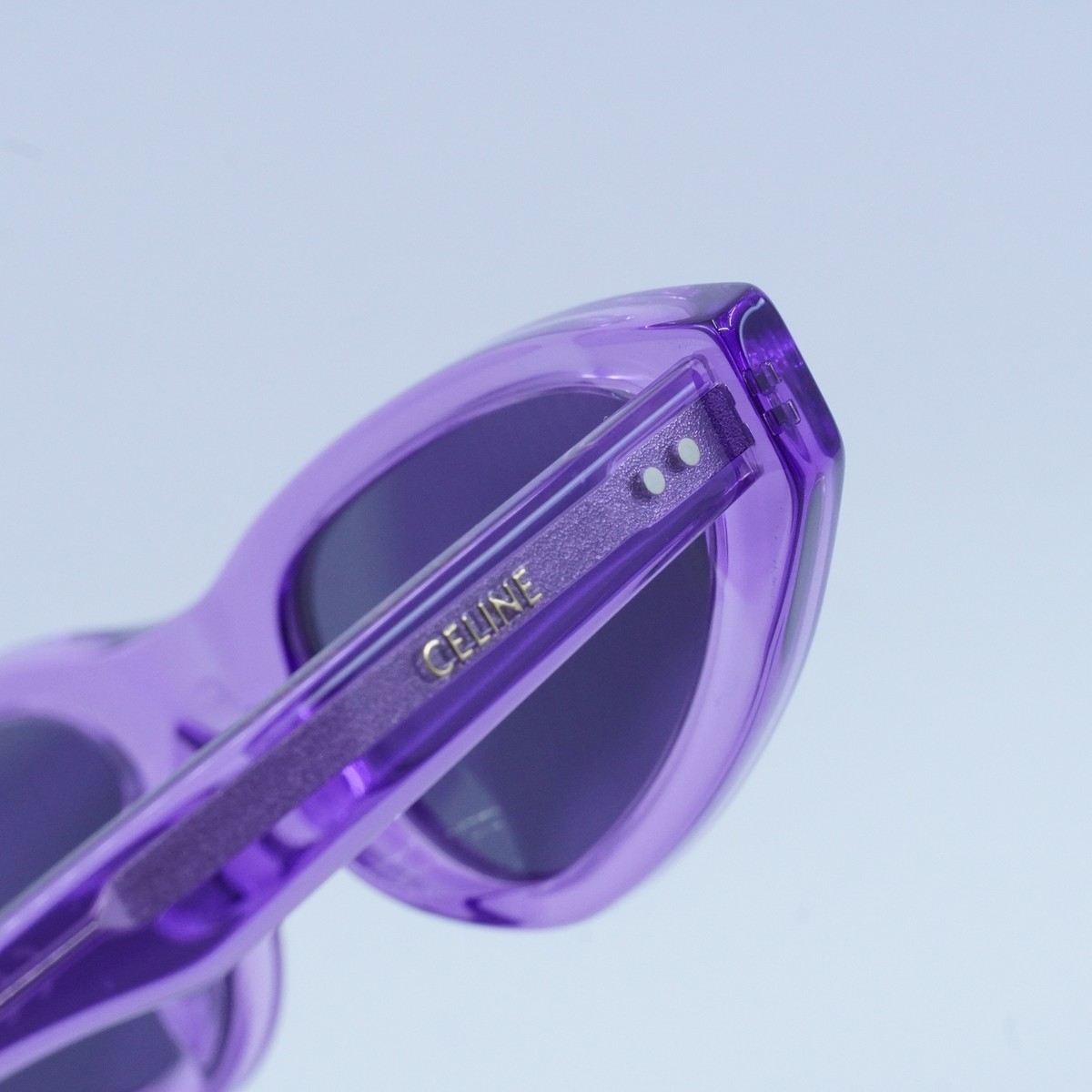 New CELINE CL40231I 81Y Transparent Lilac/Violet 56-19-140  display picture 3