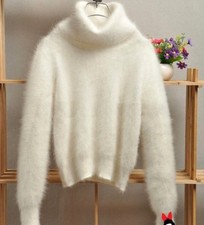 🎀90% ANGORA WOLLE ROLLKRAGENPULLOVER WOOL JUMPER SWEATER MINK CASHMERE ALL SIZE