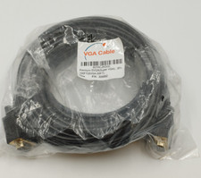 Premium SVGA Monitor Cable 50ft Super VGA Cord Male To Male 15 Pin 309892