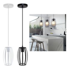 Lampada a Sospensione Attacco E27 Stile Industriale Retrò Portalampada Interno