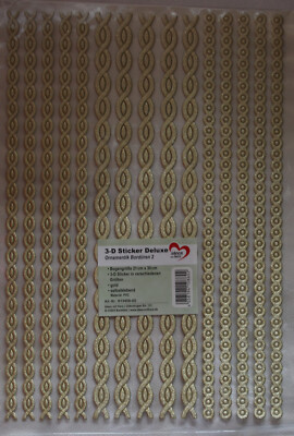 3 D-Sticker Deluxe ''Ornamentik Bordüren 2'', gold, Jittenmeier