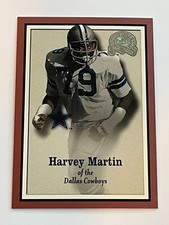 2000 Fleer Greats of Game Football #12 - Harvey Martin - Dallas Cowboys