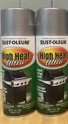Rust-Oleum High Heat Ultra Spray Paint, Silver - For Grills, Stoves, Up To 1200°F 7 thumbnail image