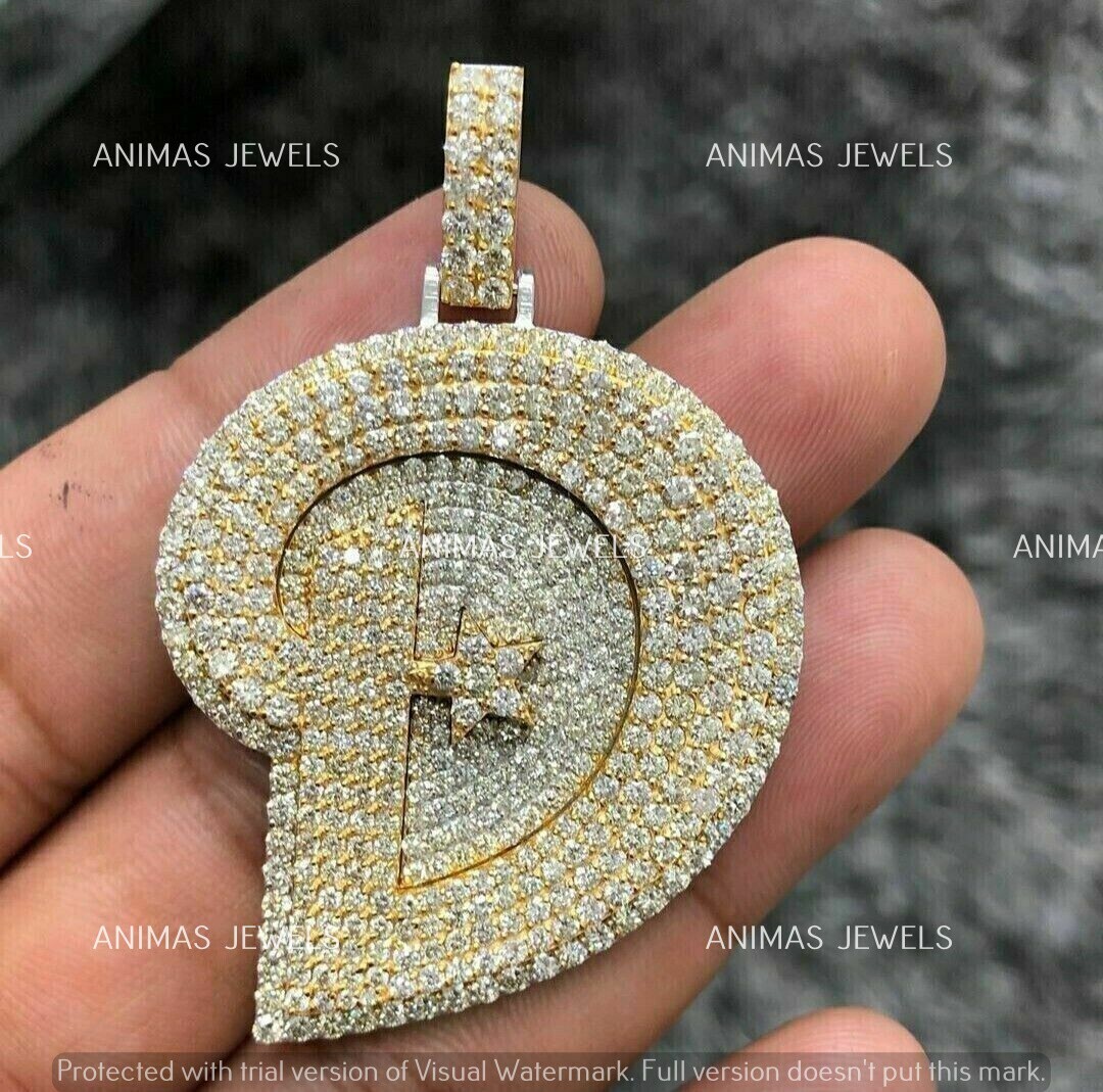 CT Round Cut Moissanite Custom Letter 