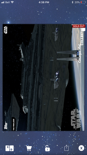 Topps Star Wars Card Trader - Force Awakens Concept Art - The Finalizer