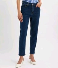 BNWT Mango mom jeans DARK BLUE WASH DENIM UK 14