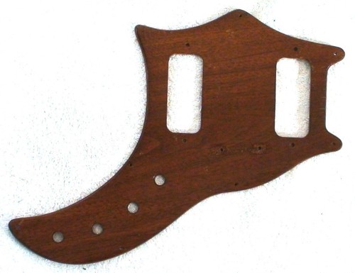 VINTAGE 1960'S KAY U.S.A. BASS PICKGUARD MADE OF WOOD IN VERY GOOD CONDITION - Picture 2 of 8