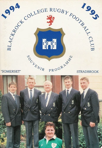 Blackrock College v Young Munster 1 Oct 1994 Stradbrook RUGBY PROGRAMME