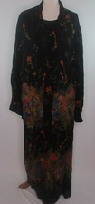 VTG St Tropez II Black Floral Sleeveless Dress Cover Up Womens 22 USA Made