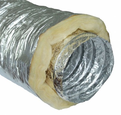 Aluminium isolierter Flexschlauch 10m Flexipipe Luftführungsrohr Akustikrohr
