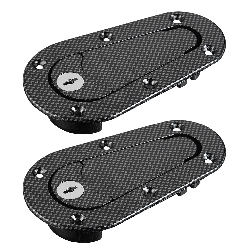 Quick Release Hood Pin Locking Latch Kit Carbon Fiber Universal Fit