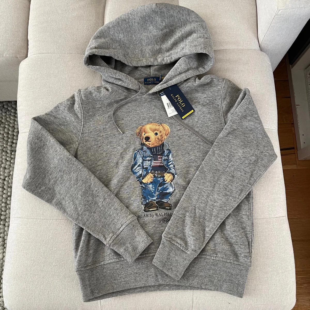 Ralph lauren best sale grey bear hoodie