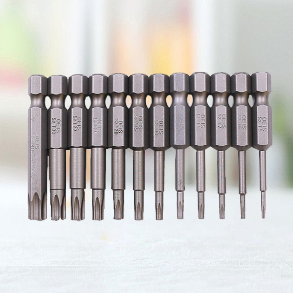 Perforated Pneumatic 12Pcs Plum Socket Hexagon Type Beater Screwdriver