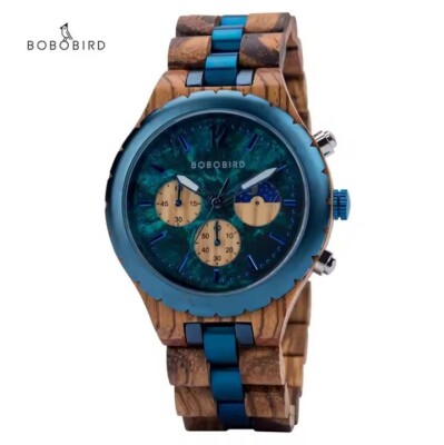 BOBO BIRD Herren-Holzuhr   Quarz Chronograph Luxus   SALE 2025