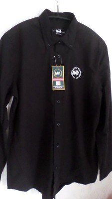 Harvey Miller Herren Hemd  Freizeithemd langer Arm Baumwolle Schwarz Gr.M NEU