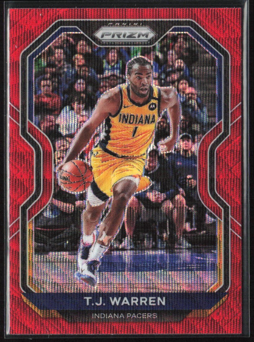 2020-21 Panini Prizm #82 T.J. Warren Red Wave Prizm