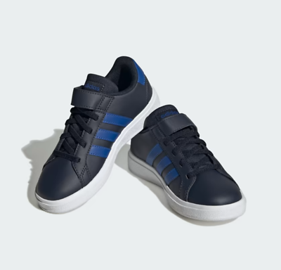 adidas gazelle silver green womens Grand Court Elastic Lace and Top Strap Shoes Core Black / Core Black / –  Sportamore.com main image 1