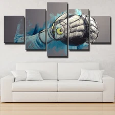 Football Goalkeeper Gloves Sports Soccer Goalie 5 Piece Panel Canvas Wall Art