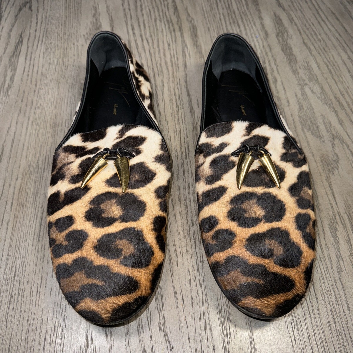 【M2】GIUSEPPE ZANOTTI/サイズ42 Giuseppe Zanotti Men's Leopard Loafers Dress Shoes Size 44 1