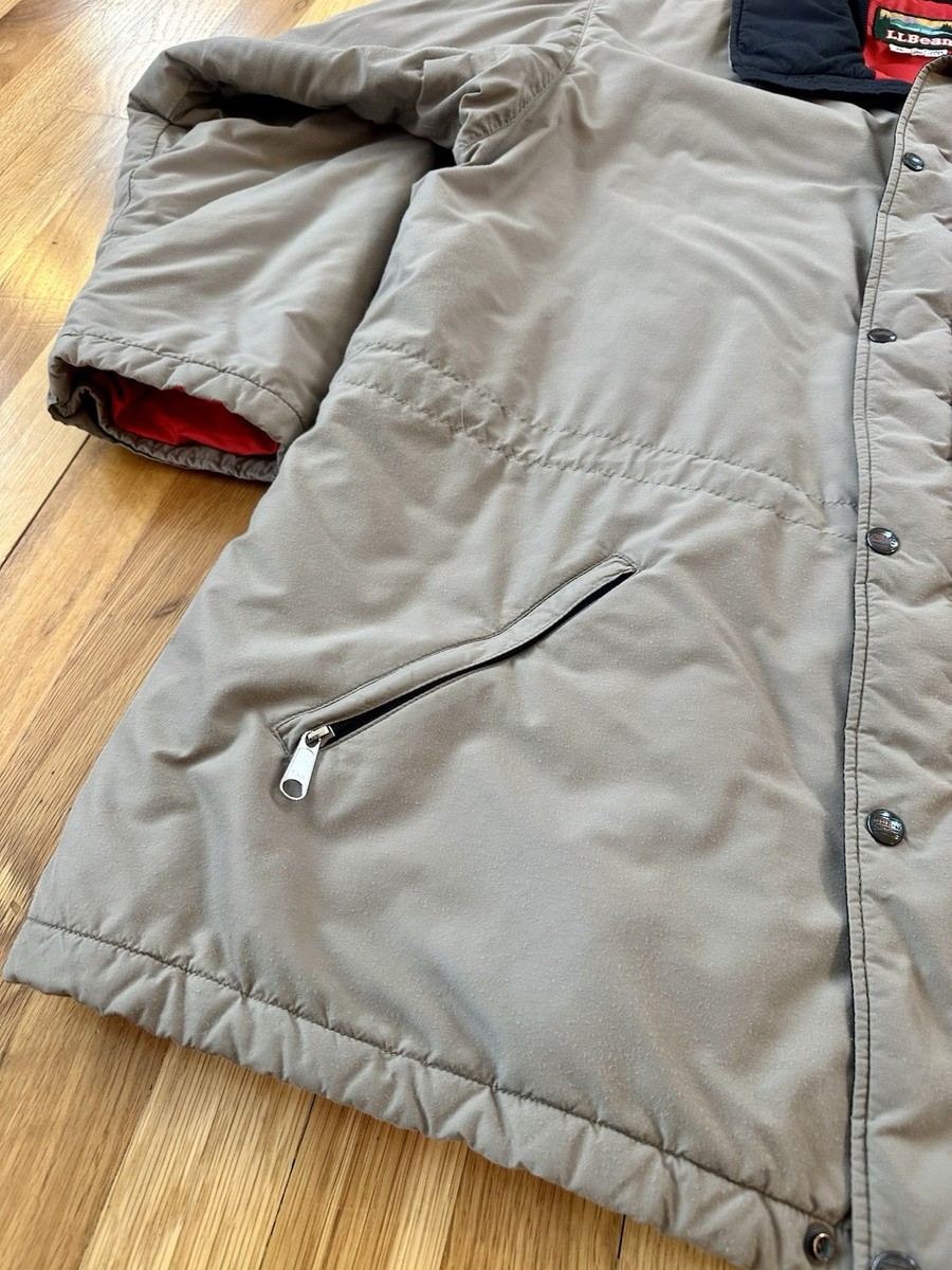 Vtg 90's LL Bean Penobscot Parka Mens XL Long Tall Poly Fill Tan