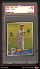 1934 Goudey #6 Dizzy Dean Cardinals HOF MVPw PSA 3 - VG
