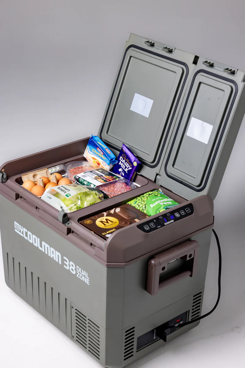myCOOLMAN Large 38 Litre Dual Zone Portable Fridge / Freezer 12v/24v/240v