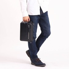 Ultima Tokyo Shoulder Bag shoulder clutch genuine leather navy color