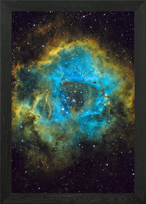 Rosette Nebula Space Framed Wall Art Poster Canvas Print Picture