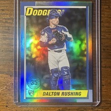 Topps 2025 Update Series Dalton Rushing 35th Anniv Rookie Dodgers 1990 U90-5