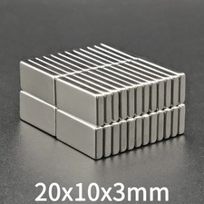10/20pcs Super Strong Block Fridge Magnets Rare Earth Neodymium 20mm X 10mm X 3m