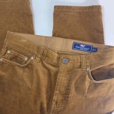 Vineyard Vines Boys Sz 12 Corduroy Tan Pants Adjustable Waist